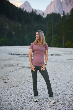 Merino Short Sleeve Tee Mauve