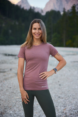 Merino Short Sleeve Tee Mauve