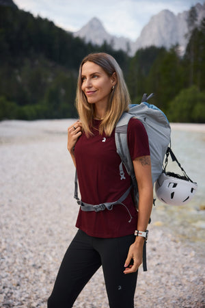 Flow Merino Tee - Burgundy