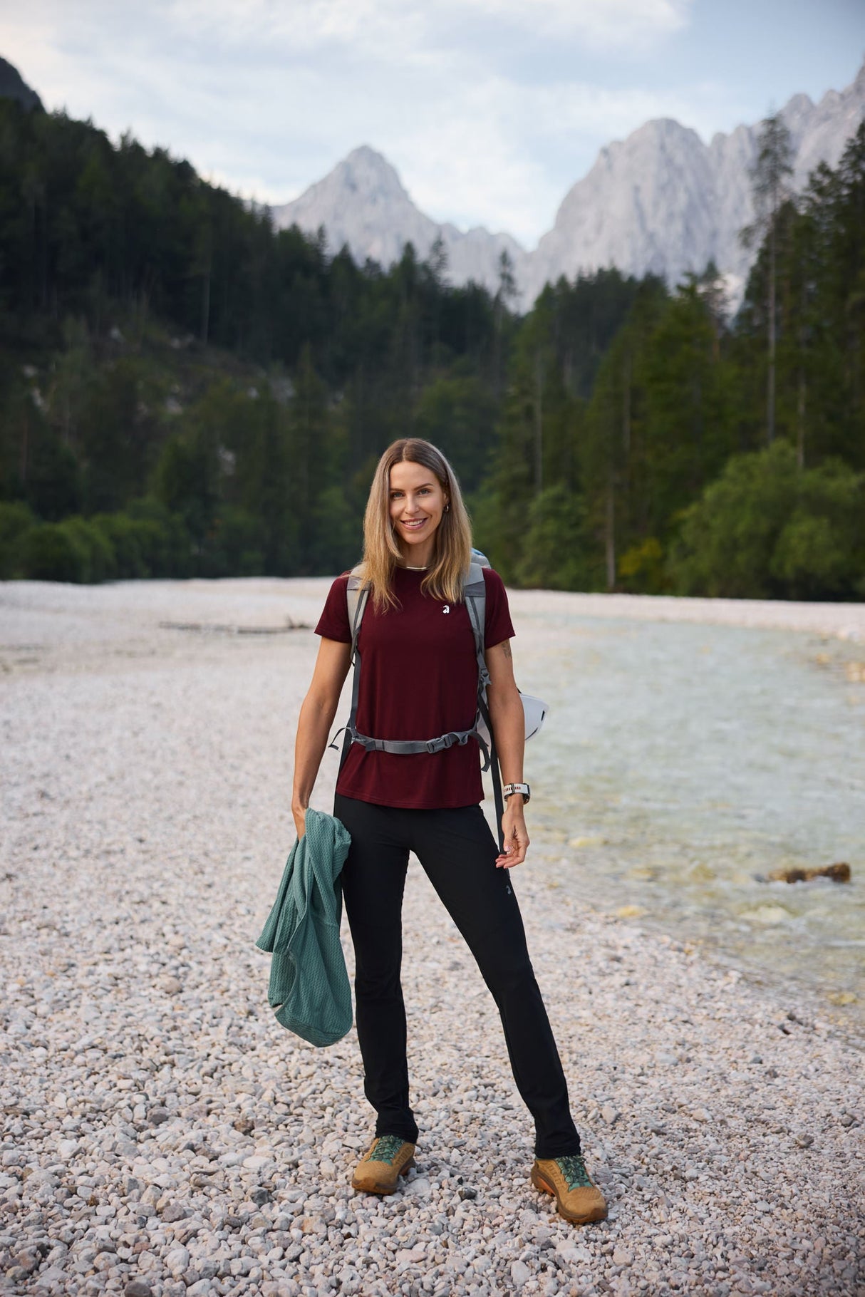 Flow Merino Tee - Burgundy