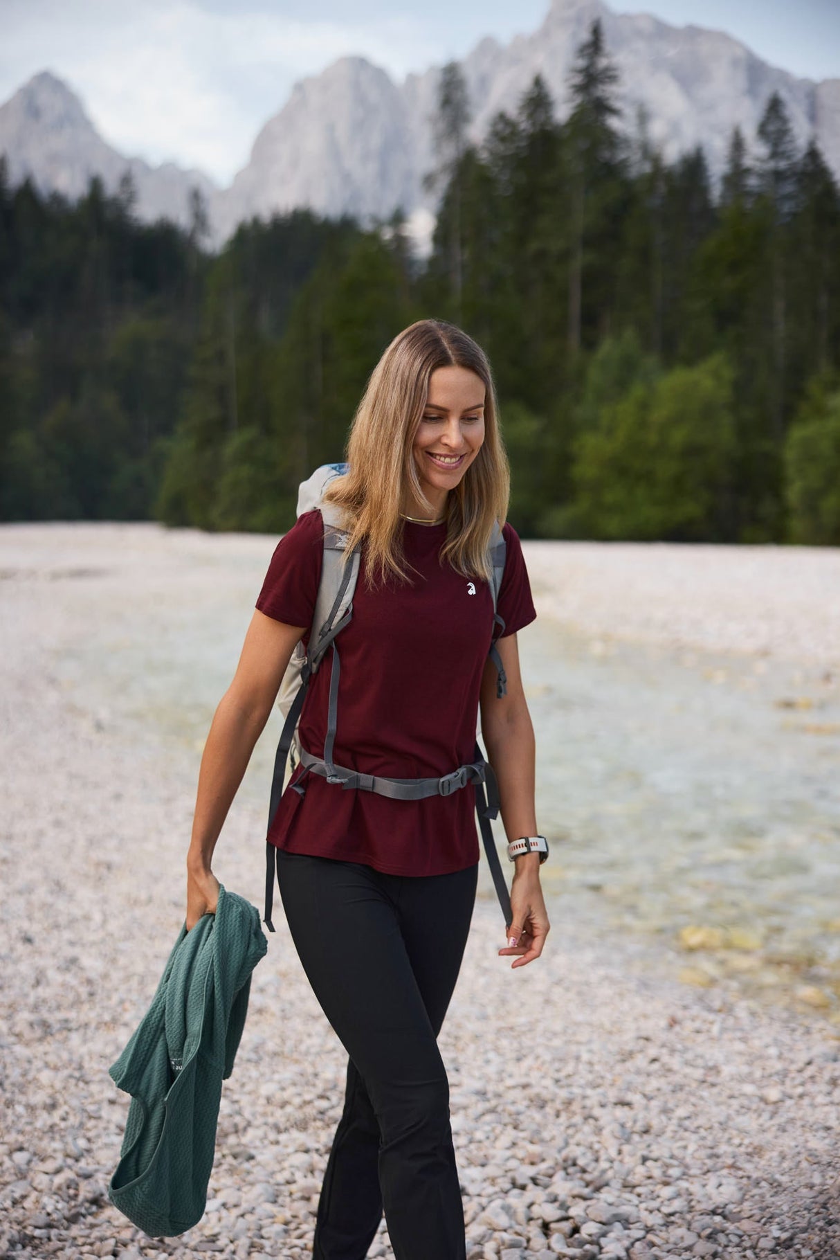 Flow Merino Tee - Burgundy