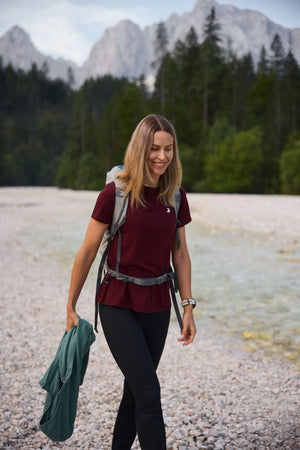 Flow Merino Tee - Burgundy