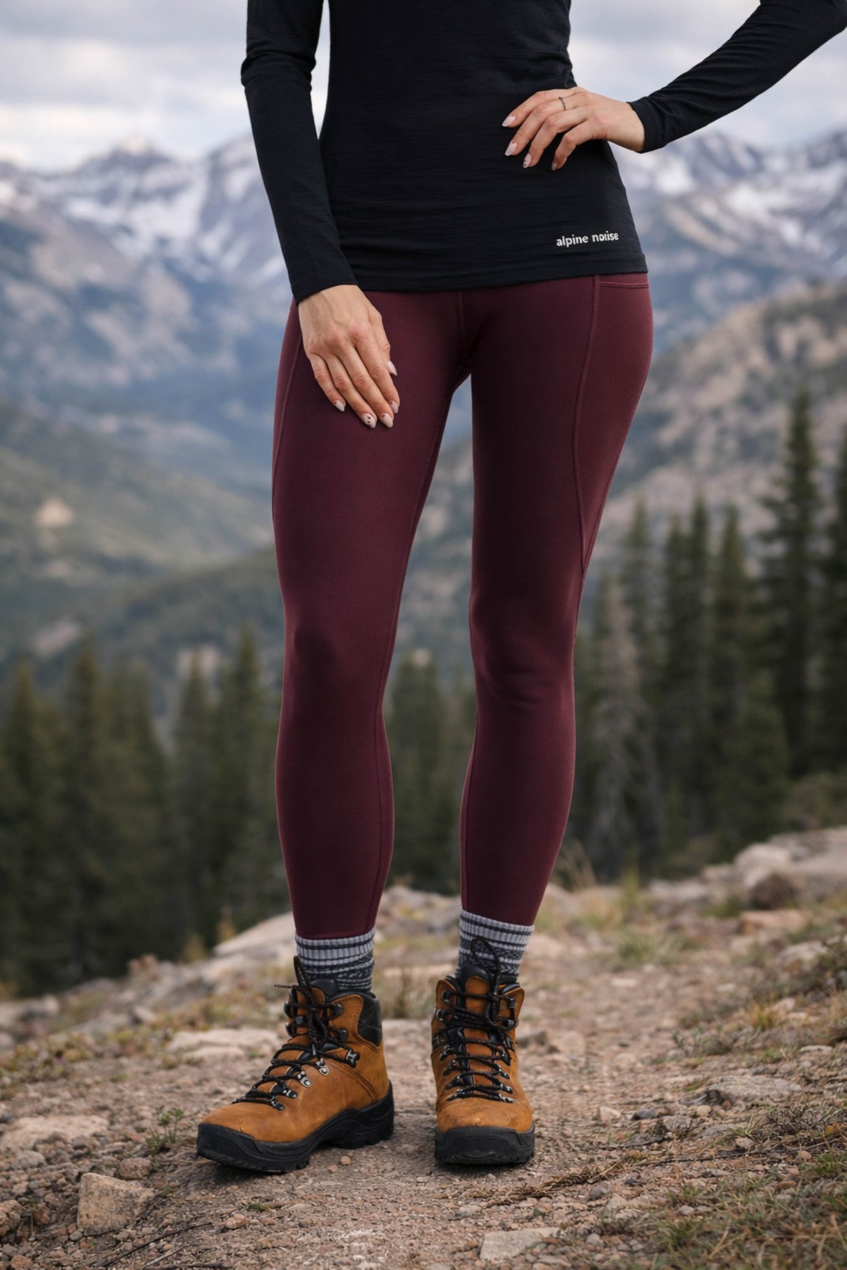 Rise Thermo Pocket Leggings Mulberry