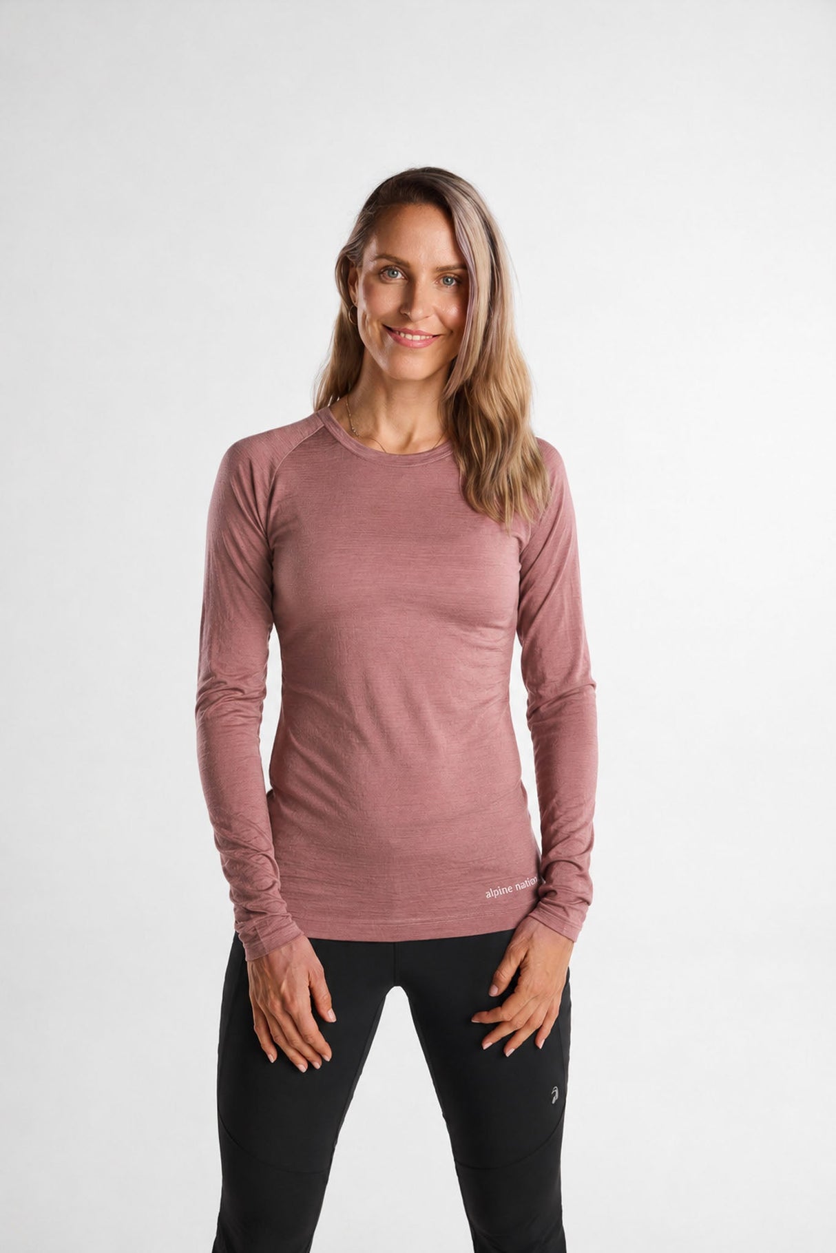 Merino Long Sleeve Tee Mauve