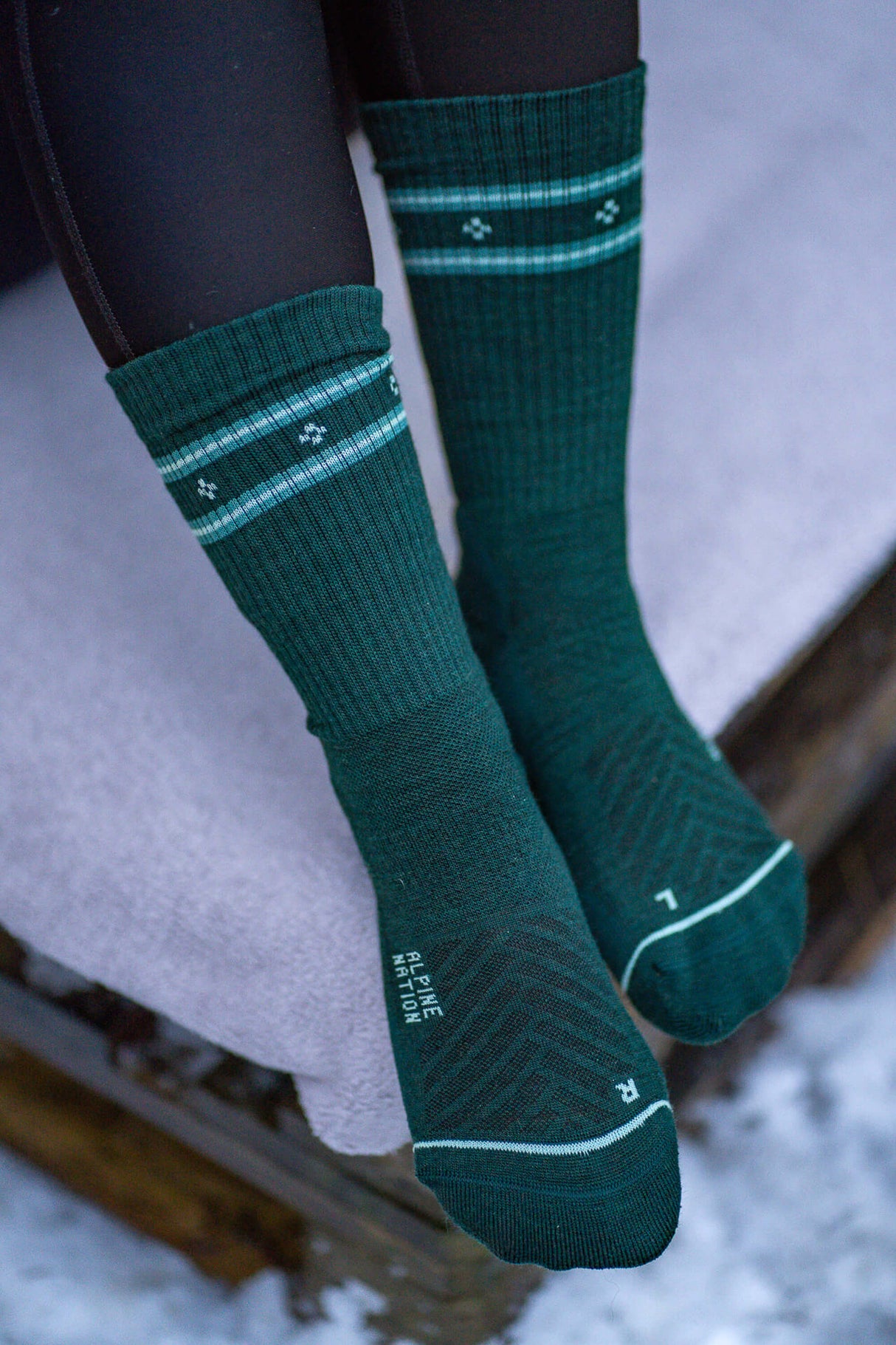 Abisko Merino Socks - Emerald